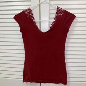 GARAGE XS Red Lace T-shirt